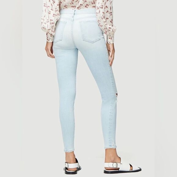 Frame Le High Skinny Distressed Stretch Skinny Jeans Light Wash Rush 28 - Picture 9 of 16